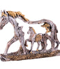 Silver & Gold Horse Family Figurine – Handcrafted Resin Horse Sculpture for Home Décor & Gift (BLACKLUXE CRAFTS) - BLACKLUXECRAFTS