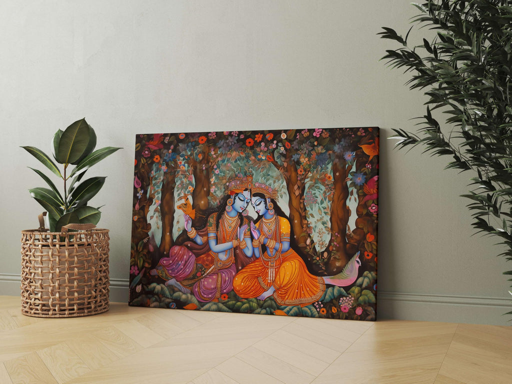 BLACKLUXE LIFESTYLE LTD Radha Krishna Paintings For Wall Decoration With Frame Canvas Painting For Living Room Bedroom Home Office & Hotels - BLACKLUXECRAFTS