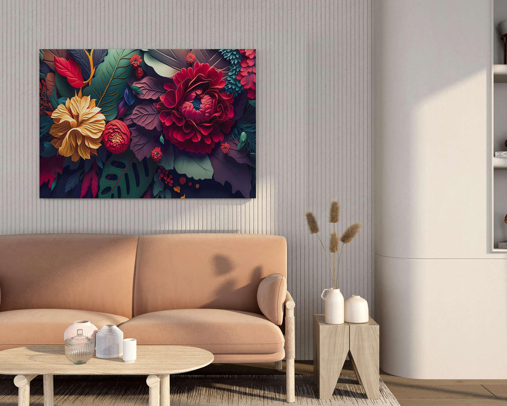 BLACKLUXE LIFESTYLE LTD Flower Paintings For Wall Decoration With Frame Canvas Painting For Living Room Bedroom Home Office & Hotels - BLACKLUXECRAFTS