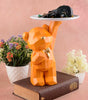 Handmade Geometric Bear Resin Tray – Modern Orange Decorative Organizer for Keys, Watches, Jewelry & Snacks | Unique Home Decor Gift (BLACKLUXE CRAFTS) - BLACKLUXECRAFTS