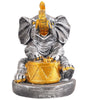 Silver Elephant Drummer Figurine – Handcrafted Resin Elephant Playing Drum Statue for Home Décor & Spiritual Gift (BLACKLUXE CRAFTS) - BLACKLUXECRAFTS