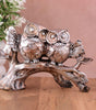 Vintage Twin Owl Figurine on Tree Branch – Handcrafted Resin Owl Statue for Home Décor & Gifting (BLACKLUXE CRAFTS) - BLACKLUXECRAFTS