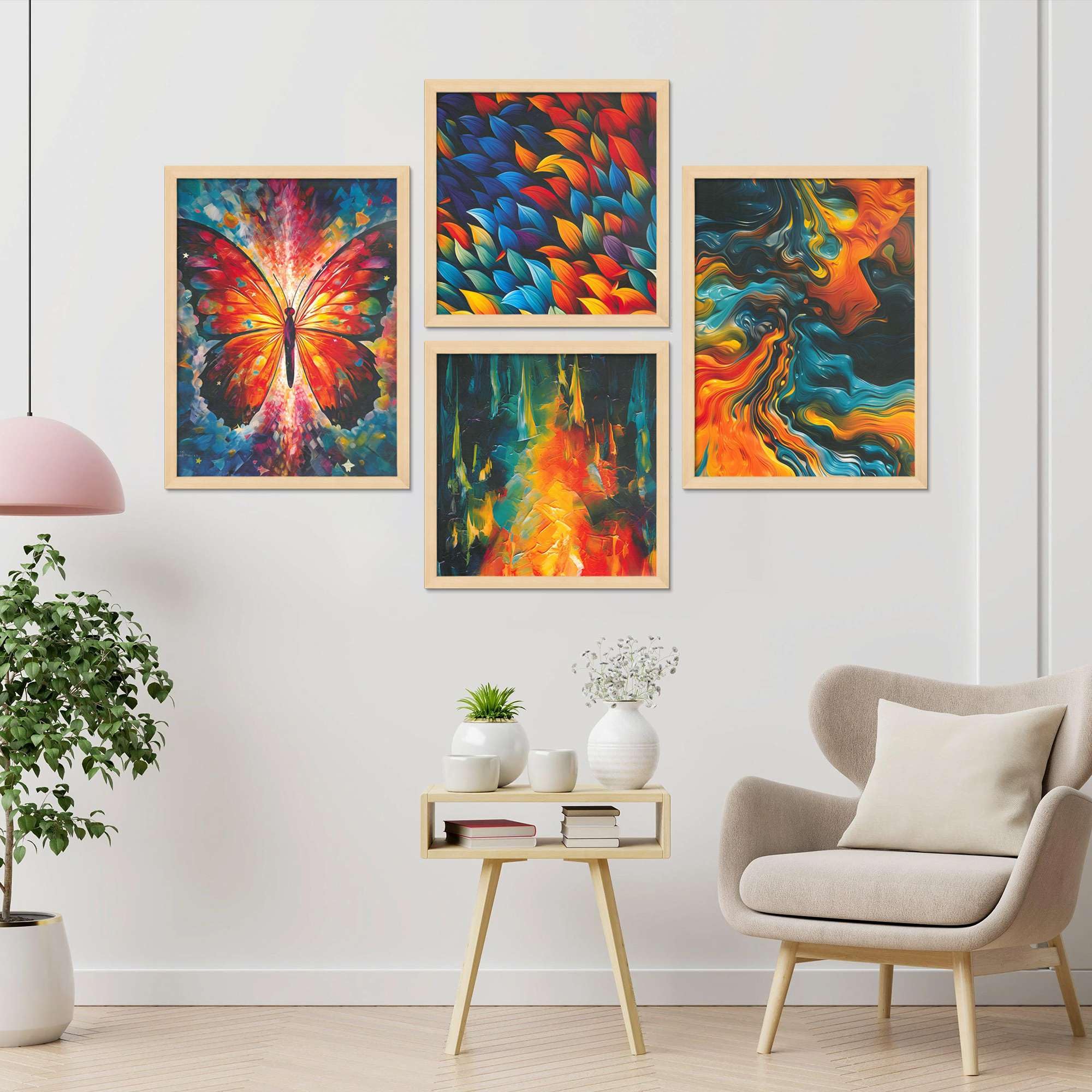 Abstract Butterfly & Colorful Wall Art Set – Modern Canvas Prints | Handmade Indian Home Decor for Living Room, Bedroom & Office
( 36X24 Inches ) (BLACKLUXE CRAFTS) - BLACKLUXECRAFTS