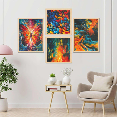 Abstract Butterfly & Colorful Wall Art Set – Modern Canvas Prints | Handmade Indian Home Decor for Living Room, Bedroom & Office
( 36X24 Inches ) (BLACKLUXE CRAFTS) - BLACKLUXECRAFTS