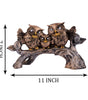 Antique Finish Owl Family Figurine on Tree Branch – Handcrafted Resin Owl Statue for Home Décor & Gifting (BLACKLUXE CRAFTS) - BLACKLUXECRAFTS