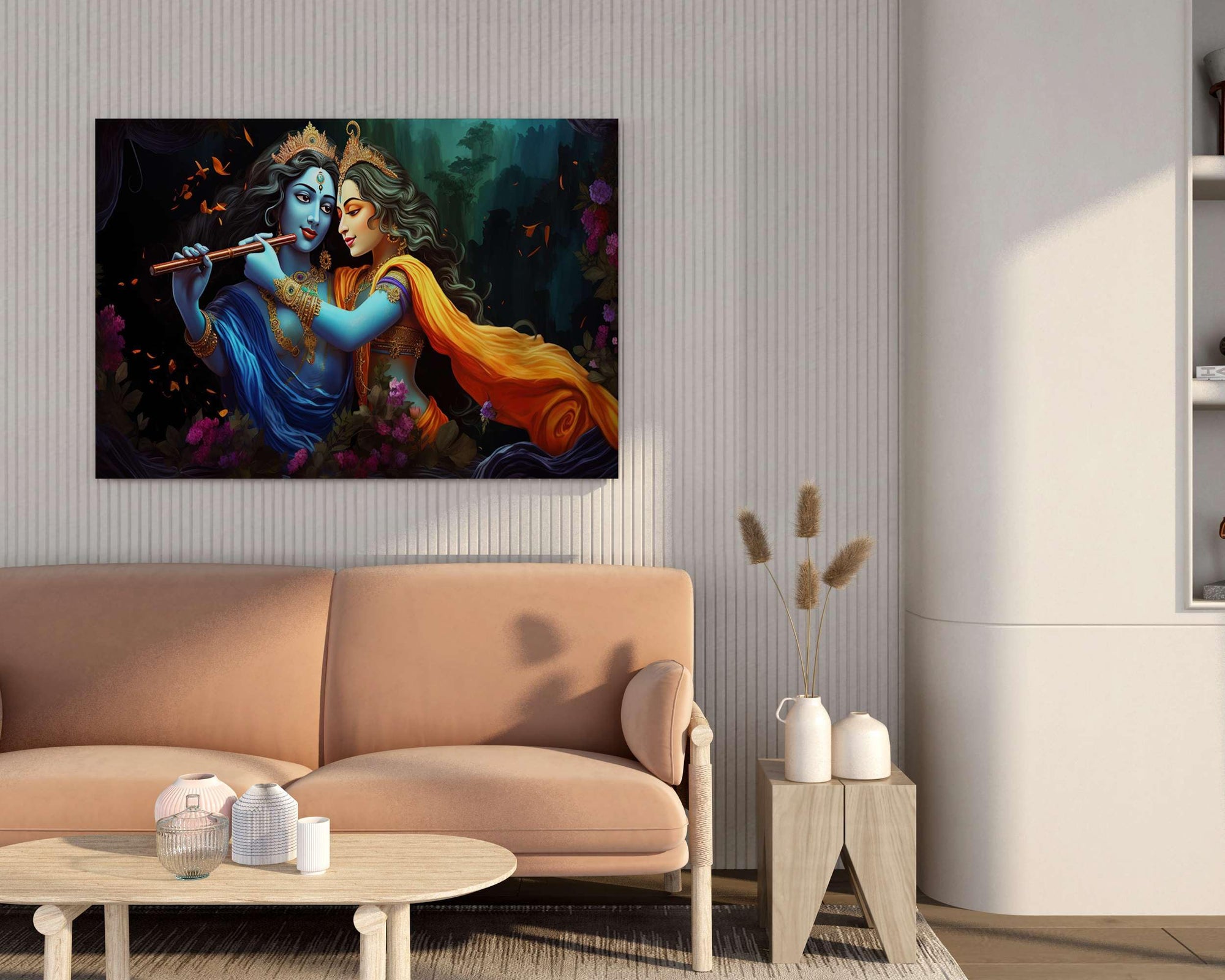 BLACKLUXE LIFESTYLE LTD Radha Krishna Paintings For Wall Decoration With Frame Canvas Painting For Living Room Bedroom Home Office & Hotels - BLACKLUXECRAFTS