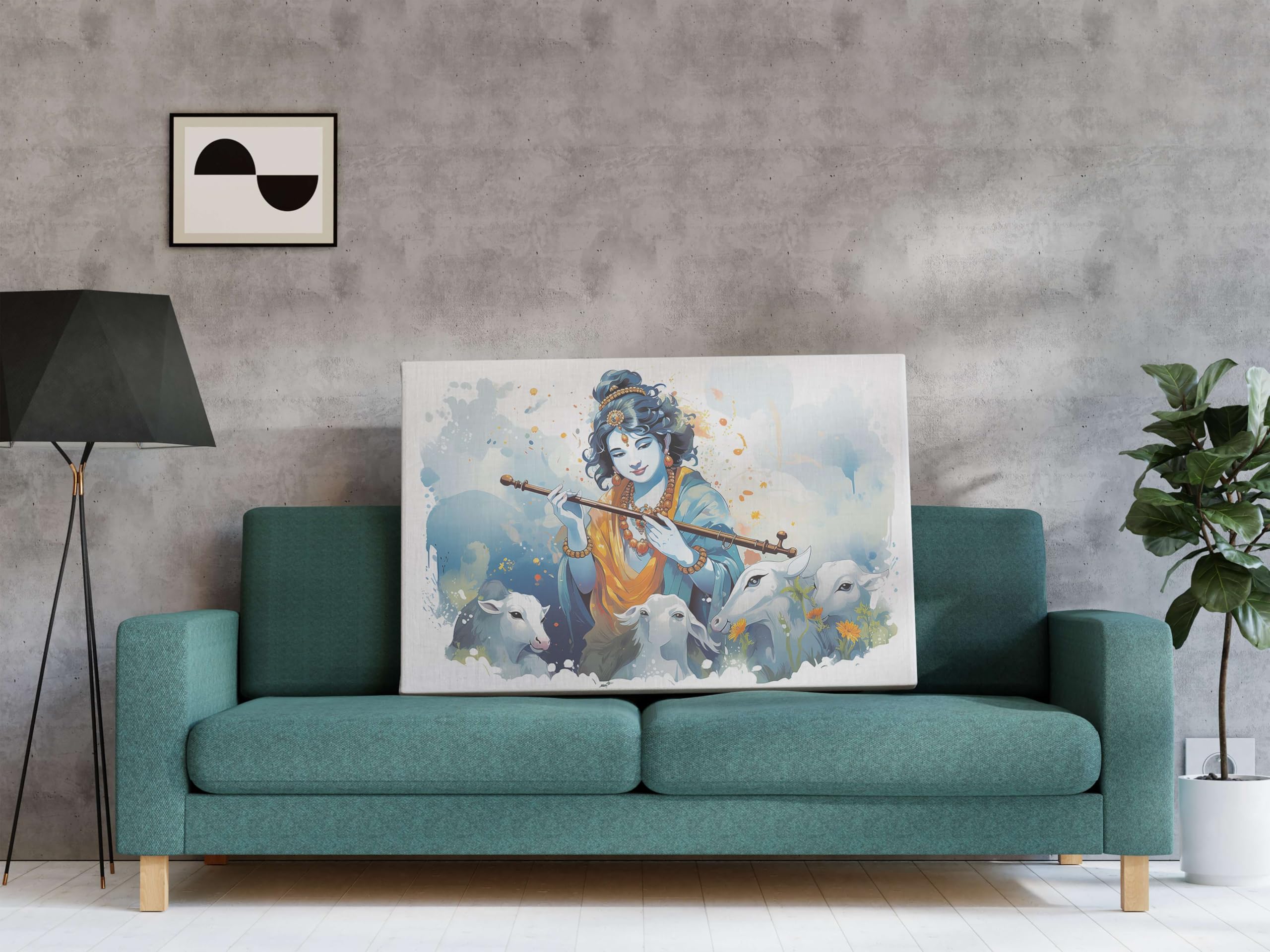 BLACKLUXE LIFESTYLE LTD Radha Krishna Paintings For Wall Decoration With Frame Canvas Painting For Living Room Bedroom Home Office & Hotels - BLACKLUXECRAFTS