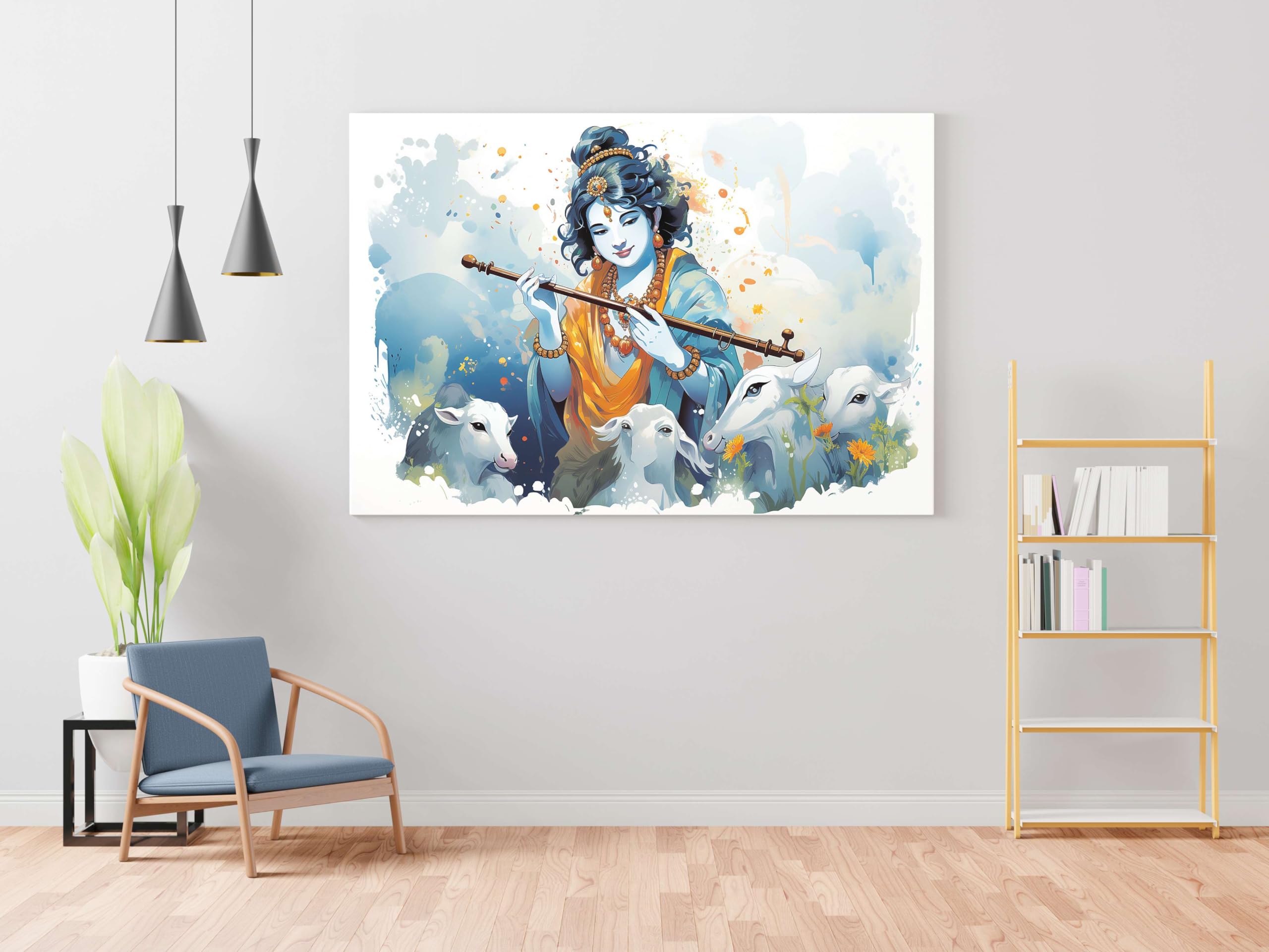 BLACKLUXE LIFESTYLE LTD Radha Krishna Paintings For Wall Decoration With Frame Canvas Painting For Living Room Bedroom Home Office & Hotels - BLACKLUXECRAFTS