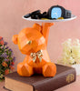 Handmade Geometric Bear Resin Tray – Orange Decorative Storage Stand for Keys, Watches, Jewelry & Snacks | Modern Home Organizer Gift (BLACKLUXE CRAFTS) - BLACKLUXECRAFTS