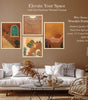 Boho Sunset Wall Art Set – Terracotta Abstract Sun & Stairs Canvas Prints | Minimalist Modern Home Décor for Living Room, Bedroom & Office | Handmade in India ( 36X24 Inches ) (BLACKLUXE CRAFTS) - BLACKLUXECRAFTS