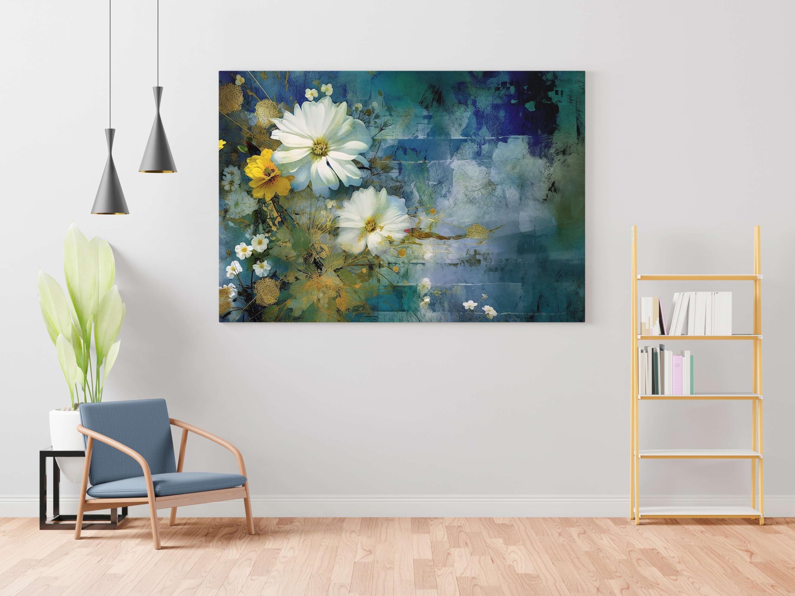 BLACKLUXE LIFESTYLE LTD Flower Paintings For Wall Decoration With Frame Canvas Painting For Living Room Bedroom Home Office & Hotels - BLACKLUXECRAFTS