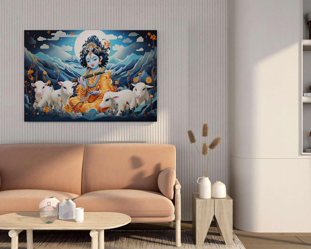 BLACKLUXE LIFESTYLE LTD Radha Krishna Paintings For Wall Decoration With Frame Canvas Painting For Living Room Bedroom Home Office & Hotels - BLACKLUXECRAFTS