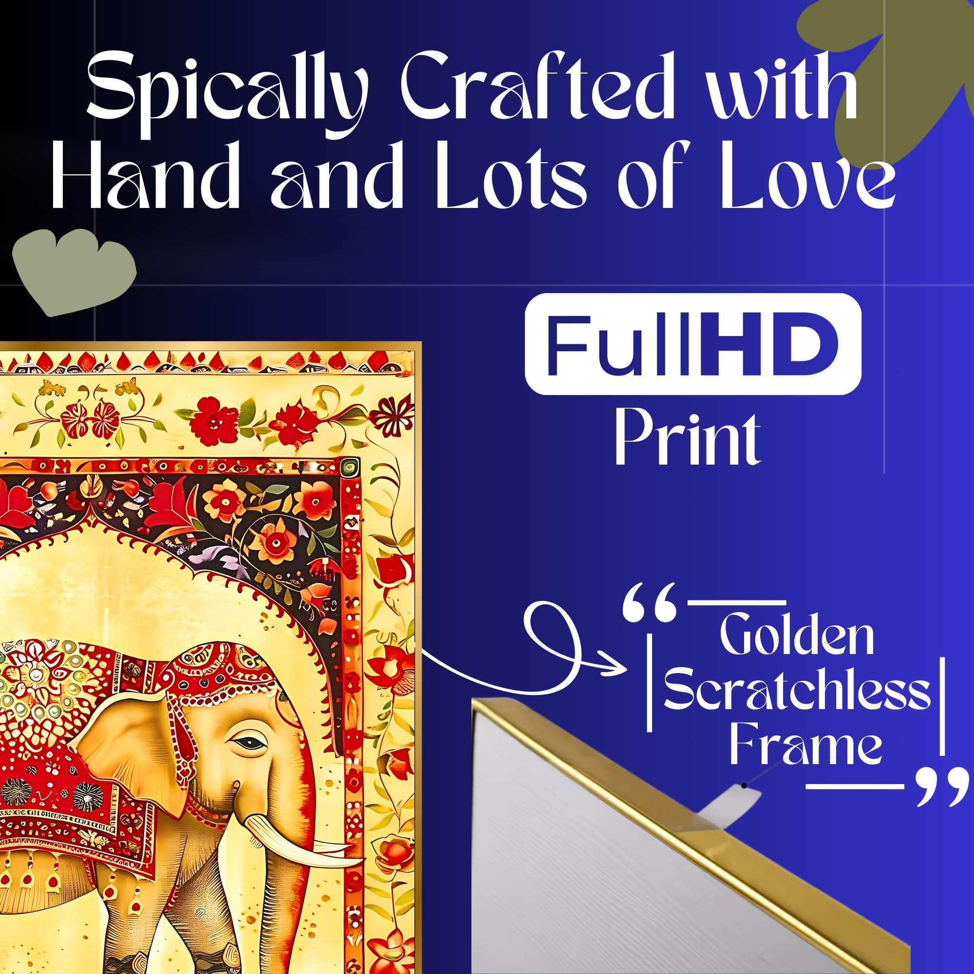 BLACKLUXE LIFESTYLE LTD Set of Two Wall Paintings for Wall Dacoration Golden Framed Wall Paintings for Living Room & Bedroom Wall Art for Home Decoration & Office Wall Décor - BLACKLUXECRAFTS