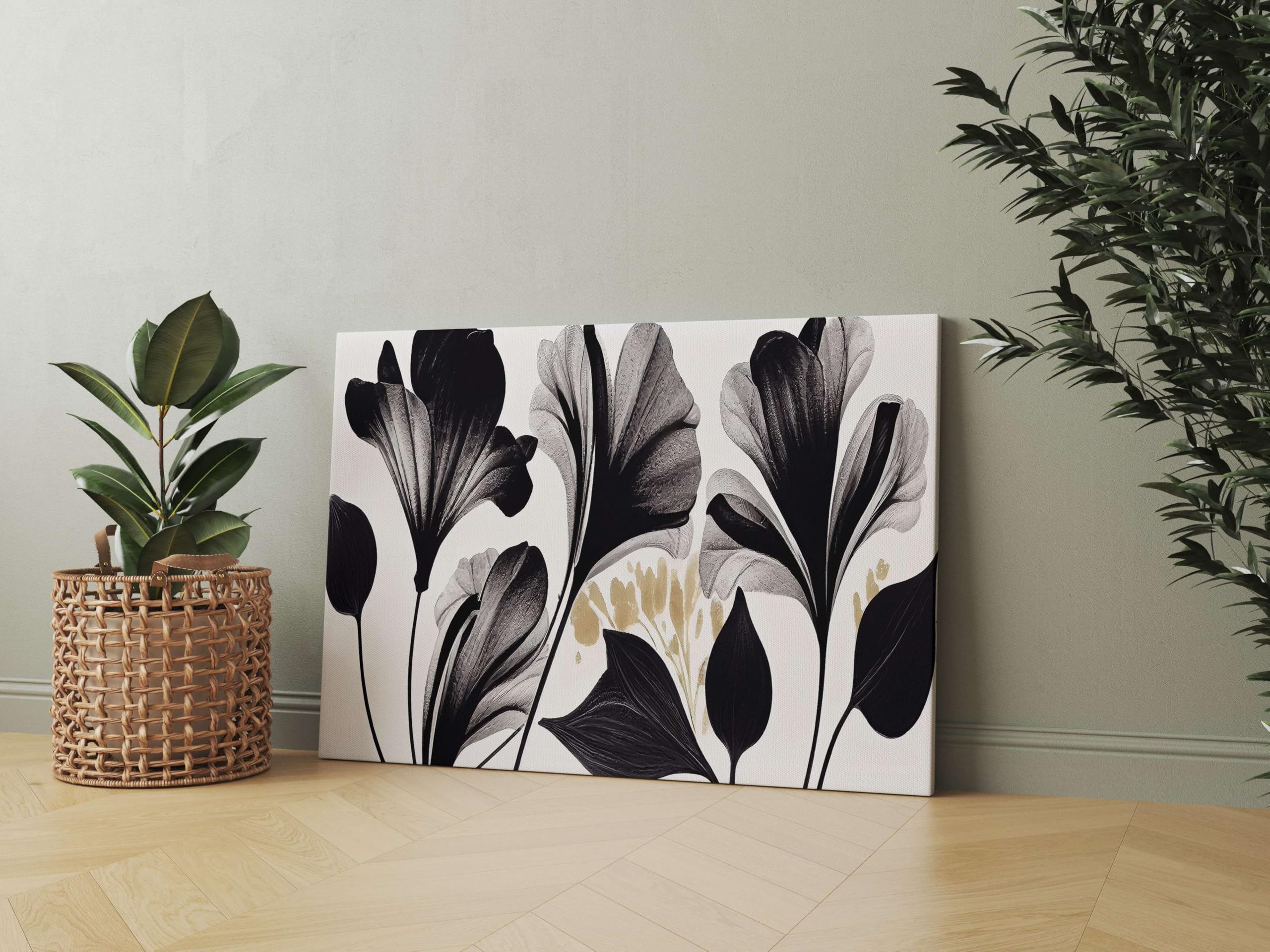 BLACKLUXE LIFESTYLE LTD Flower Paintings For Wall Decoration With Frame Canvas Painting For Living Room Bedroom Home Office & Hotels - BLACKLUXECRAFTS