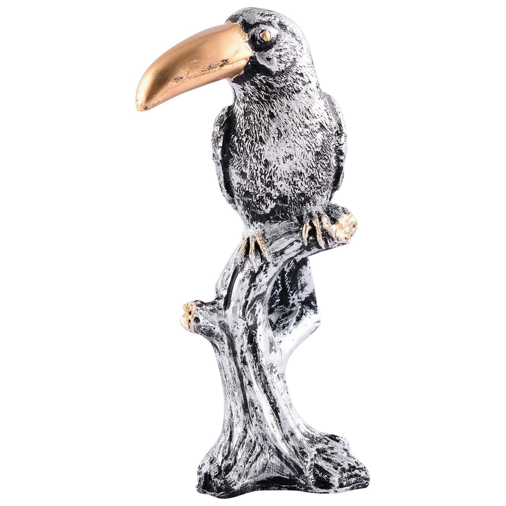 Handcrafted Toucan Bird Figurine – Resin Tropical Bird Statue with Golden Beak for Home & Office Décor (BLACKLUXE CRAFTS) - BLACKLUXECRAFTS