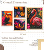Tropical Flamingo & Toucan Wall Art Set of 4 | Exotic Bird & Jungle Leaf Canvas Prints | Vibrant Animal Wall Decor for Living Room, Bedroom & Office
( 36X24 Inches ) (BLACKLUXE CRAFTS) - BLACKLUXECRAFTS