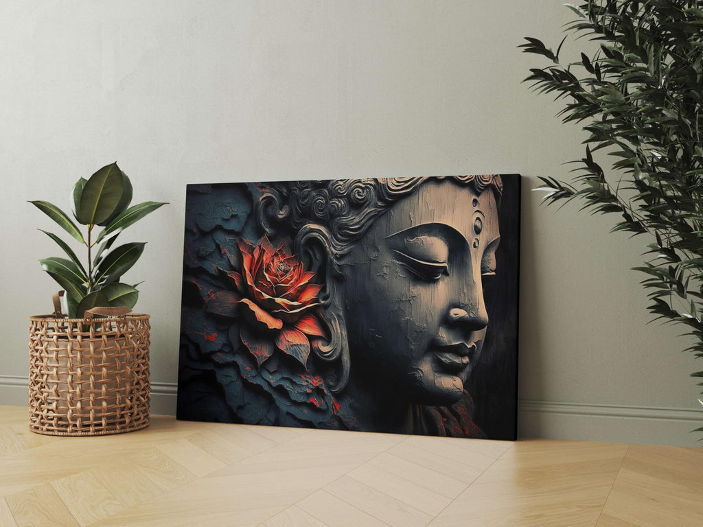 BLACKLUXE LIFESTYLE LTD Buddha Paintings For Wall Decoration With Frame Canvas Painting For Living Room Bedroom Home Office & Hotels - BLACKLUXECRAFTS