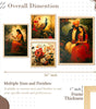 Royal Indian Wall Art Set – Peacock, Floral & Couple Paintings | Traditional Handmade Canvas Prints for Home & Office Decor | Luxury Wall Decoration, Made in India ( 36X24 Inches ) (BLACKLUXE CRAFTS) - BLACKLUXECRAFTS