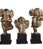 Handmade Yoga Elephant Figurine Set – Bronze Finish Resin Elephant Statues for Meditation, Good Luck & Home Décor (Set Of 3) (BLACKLUXE CRAFTS) - BLACKLUXECRAFTS