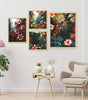 Tropical Jungle Wall Art Set of 4 | Exotic Bird, Panther & Floral Canvas Prints | Vibrant Rainforest Theme Home Decor for Living Room, Bedroom & Office ( 36X24 Inches ) (BLACKLUXE CRAFTS) - BLACKLUXECRAFTS