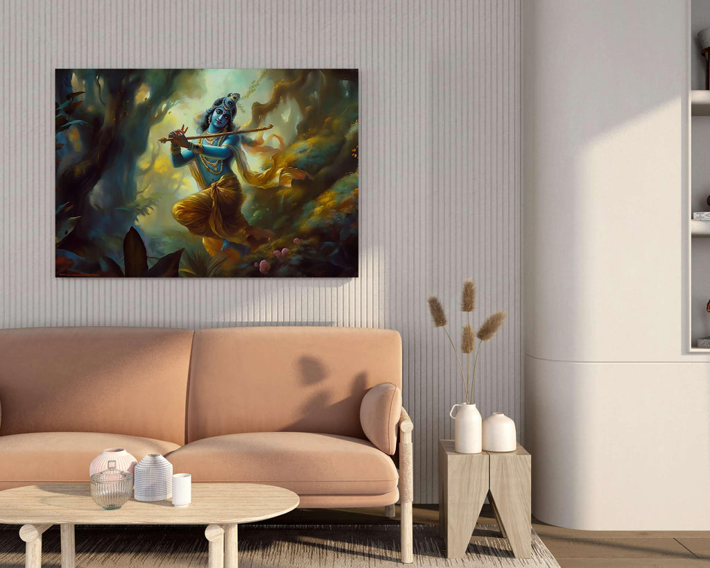 BLACKLUXE LIFESTYLE LTD Radha Krishna Paintings For Wall Decoration With Frame Canvas Painting For Living Room Bedroom Home Office & Hotels - BLACKLUXECRAFTS