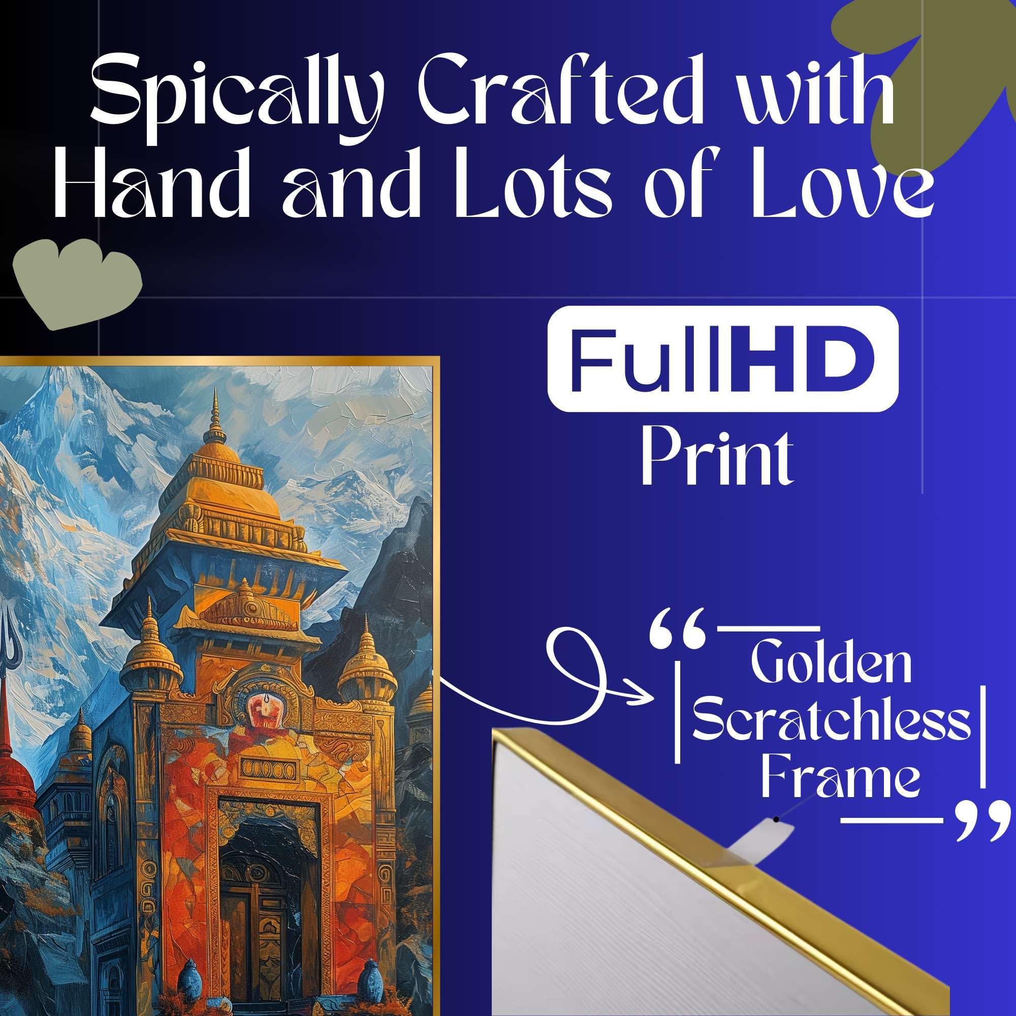 BLACKLUXE LIFESTYLE LTD Set of Two Wall Paintings for Wall Dacoration Golden Framed Wall Paintings for Living Room & Bedroom Wall Art for Home Decoration & Office Wall Décor - BLACKLUXECRAFTS