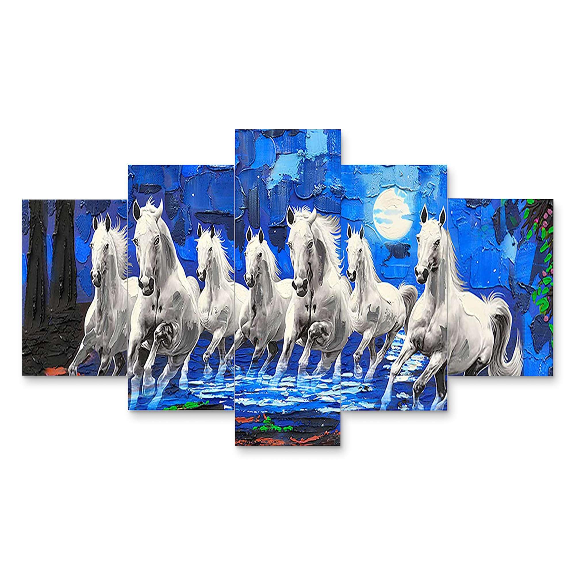 BLACKLUXE LIFESTYLE LTD Set of Five MDF Framed 3D Wall Painting for Home Decoration, Big Size Painting for Living Room, Bedroom (17x30 inches) WE 25 - BLACKLUXECRAFTS