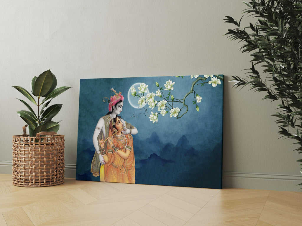 BLACKLUXE LIFESTYLE LTD Radha Krishna Paintings For Wall Decoration With Frame Canvas Painting For Living Room Bedroom Home Office & Hotels - BLACKLUXECRAFTS