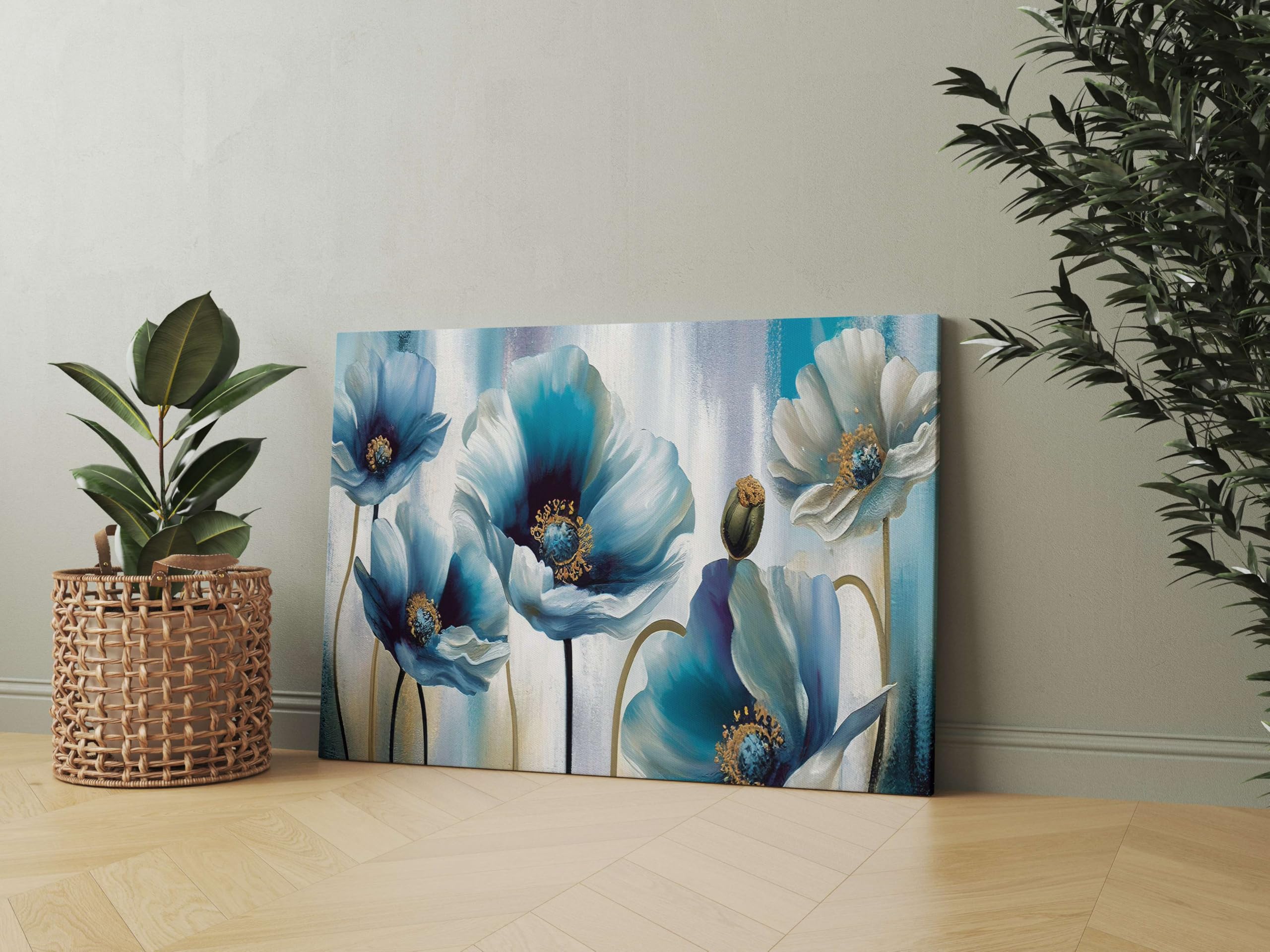 BLACKLUXE LIFESTYLE LTD Flower Paintings For Wall Decoration With Frame Canvas Painting For Living Room Bedroom Home Office & Hotels - BLACKLUXECRAFTS