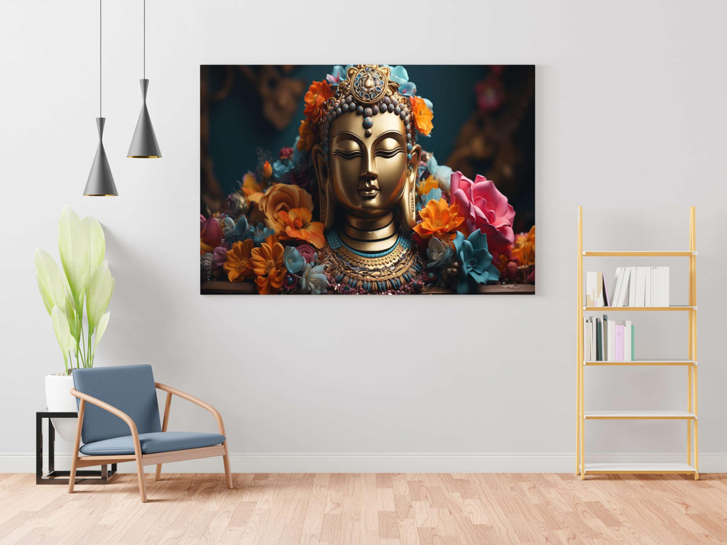 BLACKLUXE LIFESTYLE LTD Buddha Paintings For Wall Decoration With Frame Canvas Painting For Living Room Bedroom Home Office & Hotels - BLACKLUXECRAFTS