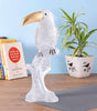 White Toucan Bird Figurine – Handcrafted Resin Tropical Bird Statue with Golden Beak for Modern Home Décor (BLACKLUXE CRAFTS) - BLACKLUXECRAFTS