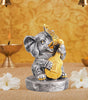 Silver Elephant Guitar Figurine – Handcrafted Resin Elephant Musician Statue for Home Décor & Lucky Gift (BLACKLUXE CRAFTS) - BLACKLUXECRAFTS
