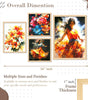 Floral & Dance Wall Art Set – Vibrant Modern Canvas Prints | Handmade Indian Home Decor for Living Room, Bedroom & Office
( 36X24 Inches ) (BLACKLUXE CRAFTS) - BLACKLUXECRAFTS