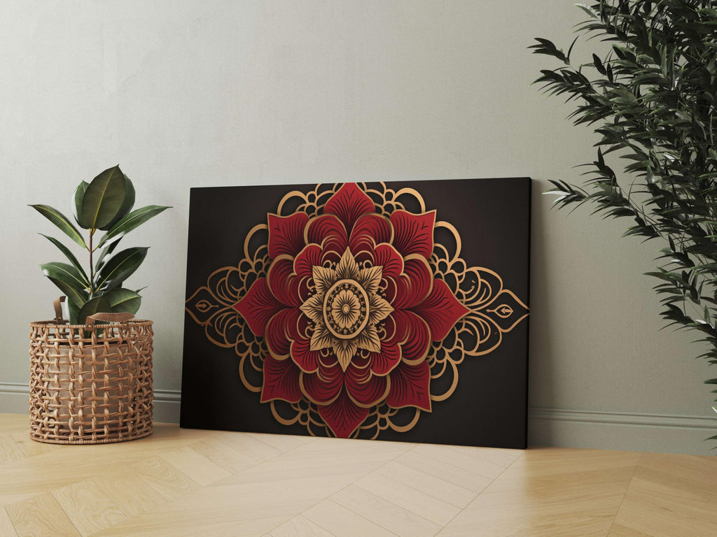 BLACKLUXE LIFESTYLE LTD Mandala Art Painting For Wall Decoration With Frame Canvas Painting For Living Room Bedroom Home Office & Hotels - BLACKLUXECRAFTS