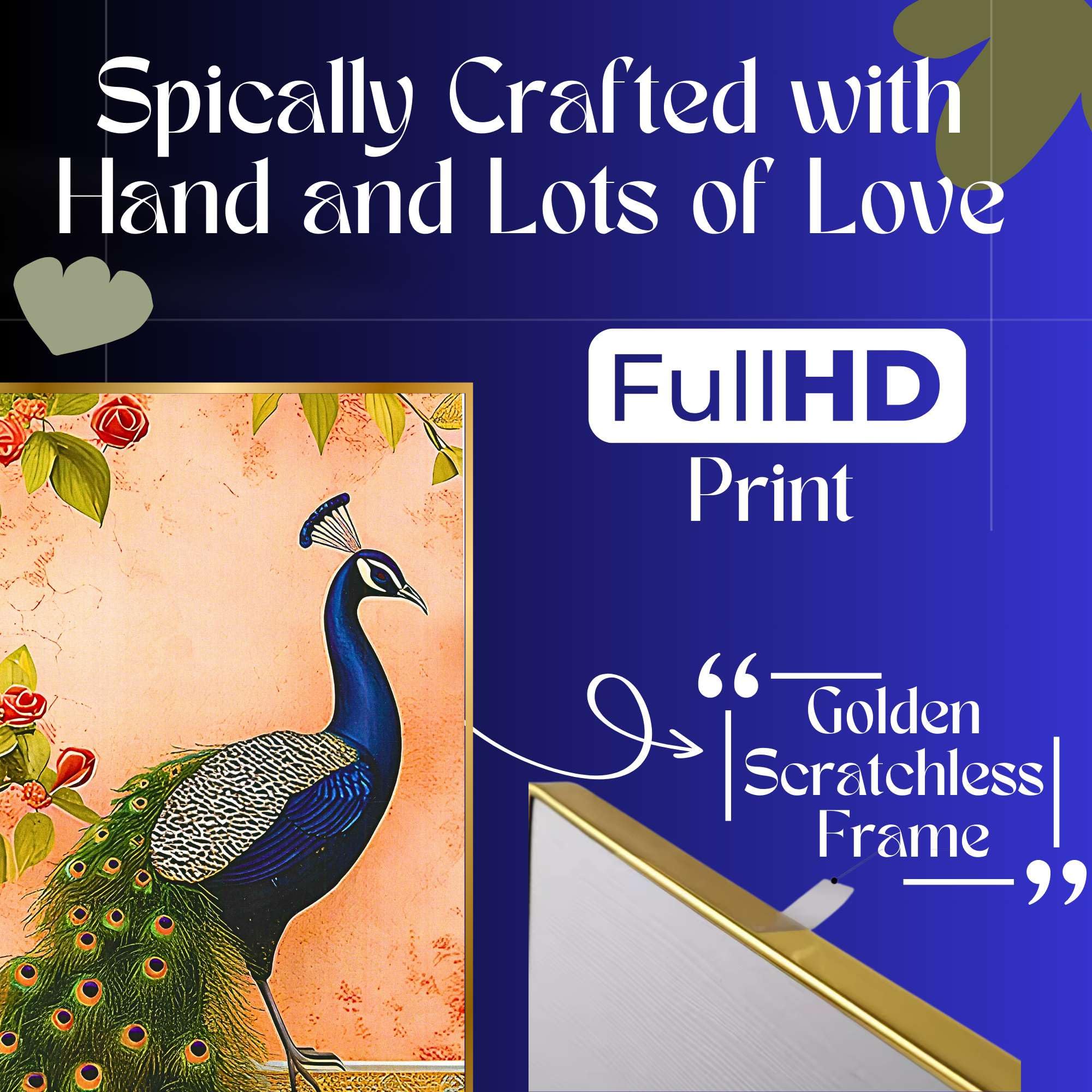 BLACKLUXE LIFESTYLE LTD Set of Three large Wall Paintings for Wall Dacoration Golden Framed Wall Paintings for Living Room & Bedroom Wall Art for Home Decoration & Office Wall Décor - BLACKLUXECRAFTS
