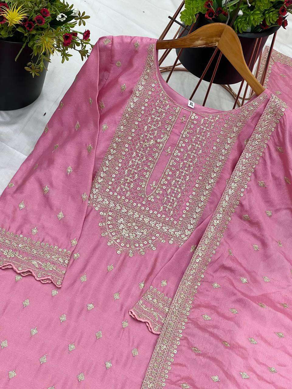 Embroidered Sharara Suit with Dupatta – Designer Party Wear Indian Outfit for Women (BLACKLUXE CRAFTS) - BLACKLUXECRAFTS