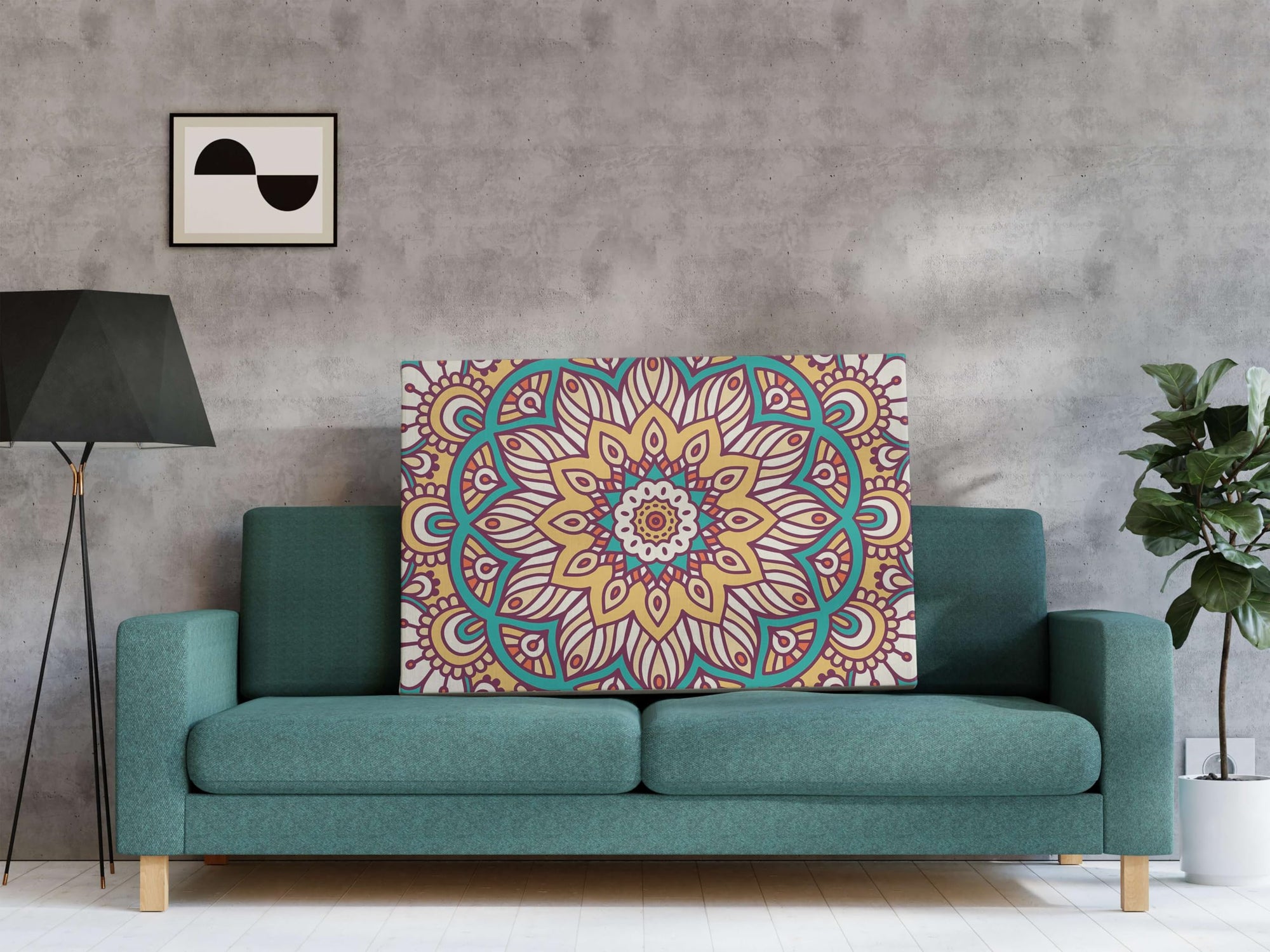 BLACKLUXE LIFESTYLE LTD Mandala Art Painting For Wall Decoration With Frame Canvas Painting For Living Room Bedroom Home Office & Hotels - BLACKLUXECRAFTS