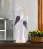 Handcrafted Crane Couple Resin Sculpture – White Bird Figurine with Colorful Gemstone Detail for Luxury Home Decor & Modern Living Room Accent (BLACKLUXE CRAFTS) - BLACKLUXECRAFTS