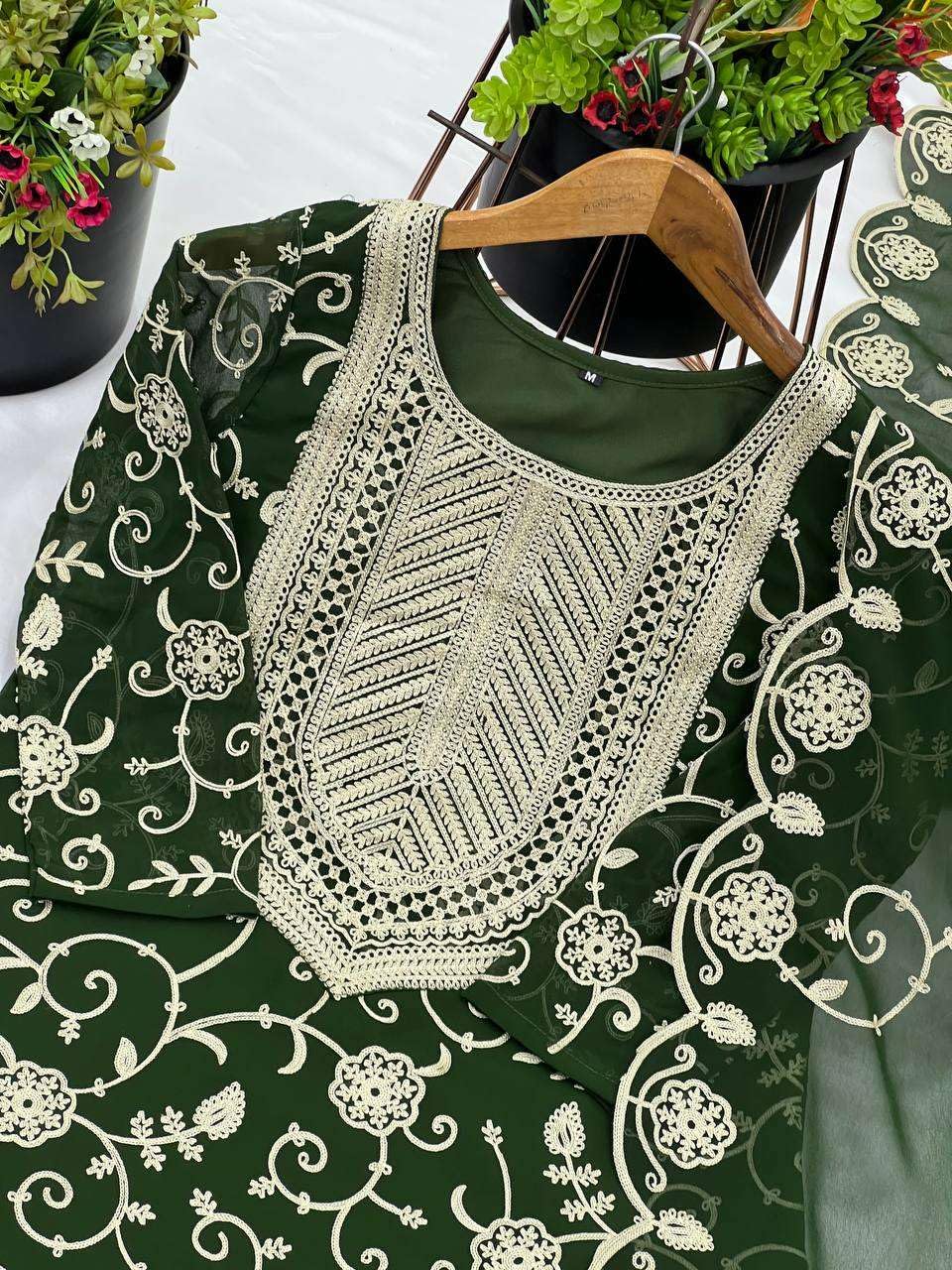 Embroidered Kurta Sharara Set with Dupatta – Designer Indian Wedding & Party Wear Outfit for Women (BLACKLUXE CRAFTS) - BLACKLUXECRAFTS