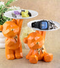 Handmade Geometric Bear Resin Tray – Modern Orange Decorative Organizer for Keys, Jewelry, Watch & Snacks | Unique Home Decor Gift. (BLACKLUXE CRAFTS) - BLACKLUXECRAFTS