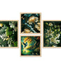 Botanical Wall Art Set of 4 | Nature & Floral Canvas Prints with Green Leaves, Flowers & Landscape | Modern Framed Artwork for Living Room, Bedroom & Office Decor ( 36X24 Inches ) (BLACKLUXE CRAFTS) - BLACKLUXECRAFTS