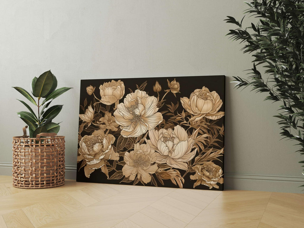 BLACKLUXE LIFESTYLE LTD Flower Paintings For Wall Decoration With Frame Canvas Painting For Living Room Bedroom Home Office & Hotels - BLACKLUXECRAFTS