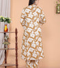 Women's Cotton Floral Printed Mandarin Collar A-Line Kurti with Pant (Brown) (BLACKLUXE CRAFTS) - BLACKLUXECRAFTS