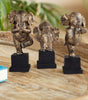 Handmade Yoga Elephant Figurine Set – Bronze Finish Resin Elephant Statues for Meditation, Good Luck & Home Décor (Set Of 3) (BLACKLUXE CRAFTS) - BLACKLUXECRAFTS