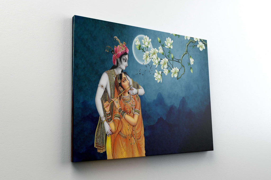 BLACKLUXE LIFESTYLE LTD Radha Krishna Paintings For Wall Decoration With Frame Canvas Painting For Living Room Bedroom Home Office & Hotels - BLACKLUXECRAFTS