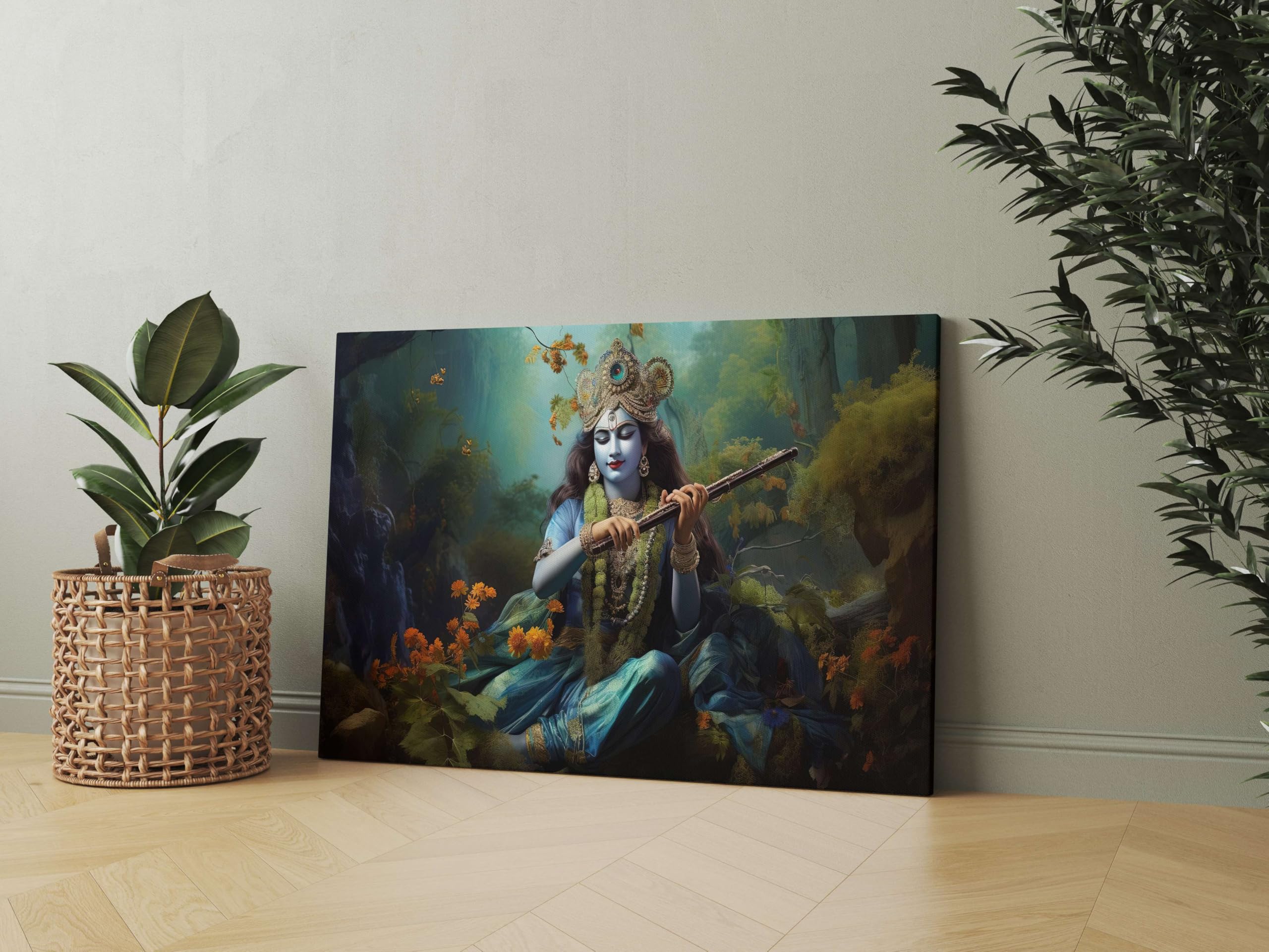 BLACKLUXE LIFESTYLE LTD Radha Krishna Paintings For Wall Decoration With Frame Canvas Painting For Living Room Bedroom Home Office & Hotels - BLACKLUXECRAFTS