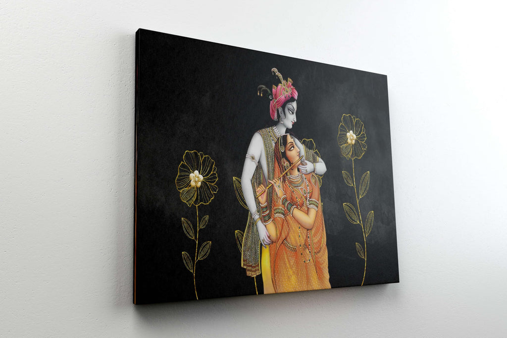 BLACKLUXE LIFESTYLE LTD Radha Krishna Paintings For Wall Decoration With Frame Canvas Painting For Living Room Bedroom Home Office & Hotels - BLACKLUXECRAFTS