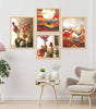 Vase & Mountain Wall Art Set – Abstract Sunset Landscape and Modern Floral Vase Canvas Prints | Elegant Home Decor for Living Room, Dining Room & Office ( 36X24 Inches ) (BLACKLUXE CRAFTS) - BLACKLUXECRAFTS