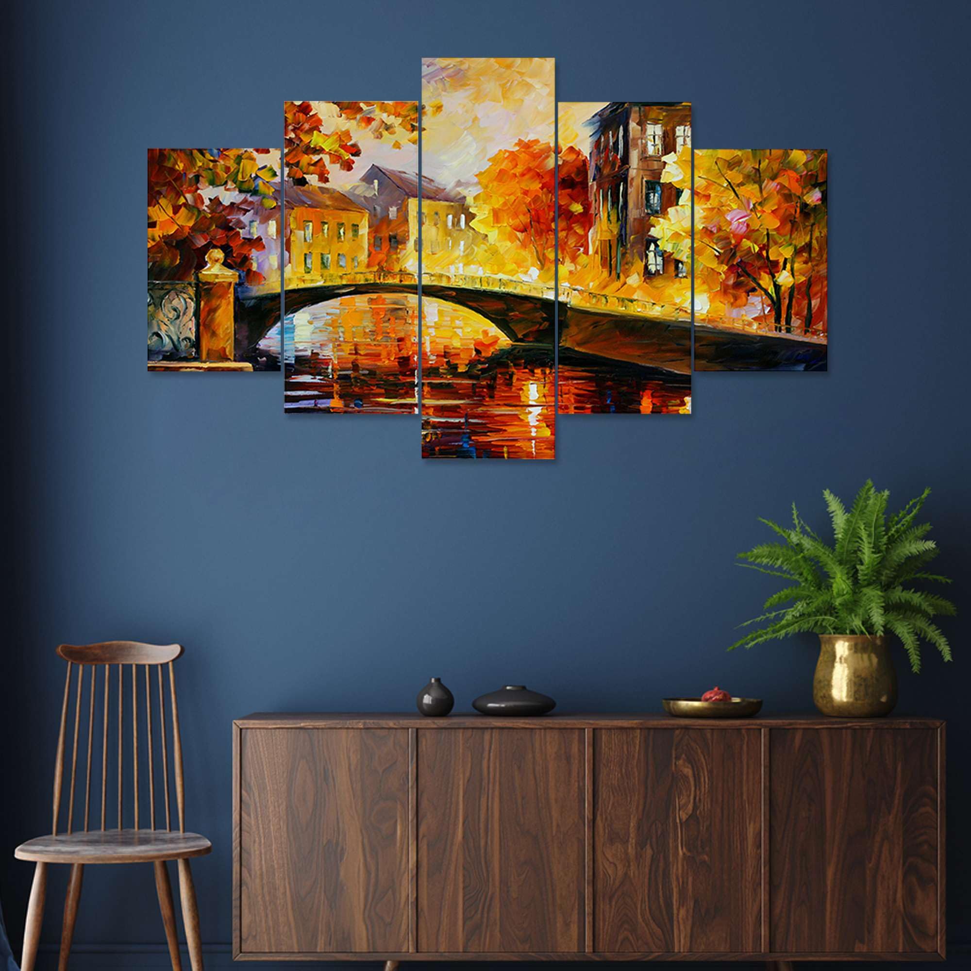 BLACKLUXE LIFESTYLE LTD Set of Five MDF Framed 3D Wall Painting for Home Decoration, Big Size Painting for Living Room, Bedroom (17x30 inches) WE 44 - BLACKLUXECRAFTS