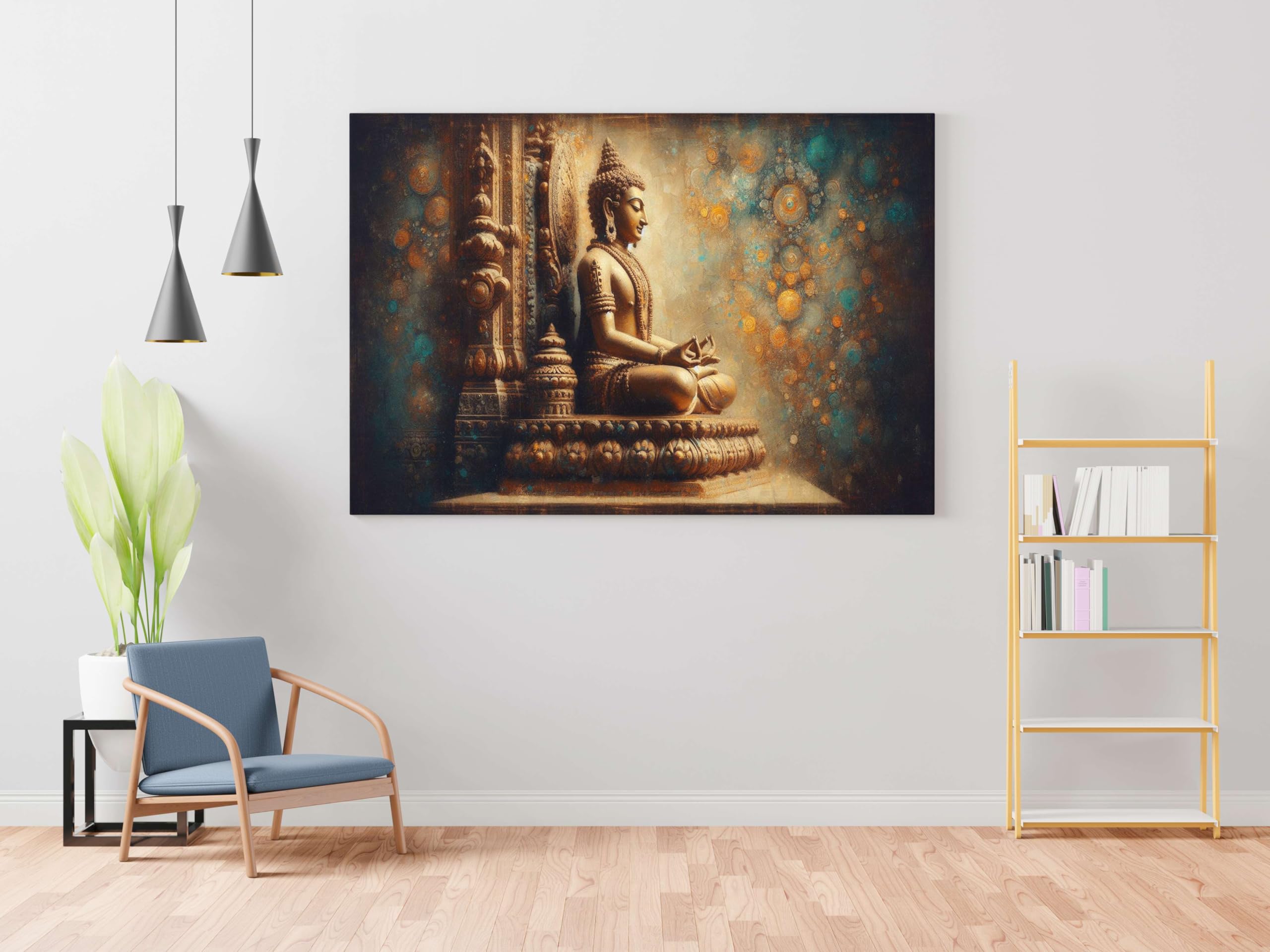 BLACKLUXE LIFESTYLE LTD Buddha Paintings For Wall Decoration With Frame Canvas Painting For Living Room Bedroom Home Office & Hotels - BLACKLUXECRAFTS